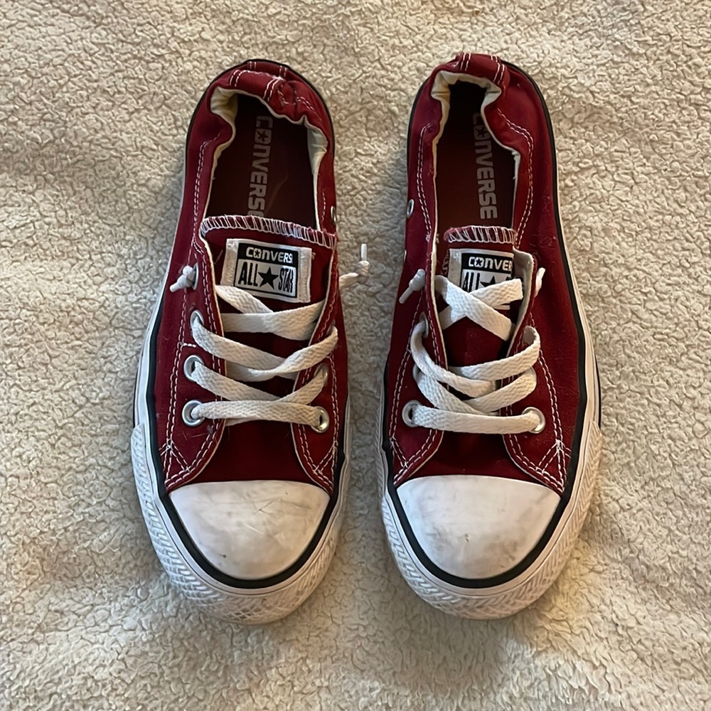 Maroon Converse All-Stars Shoreline Slip Size 7.5 Low-Top